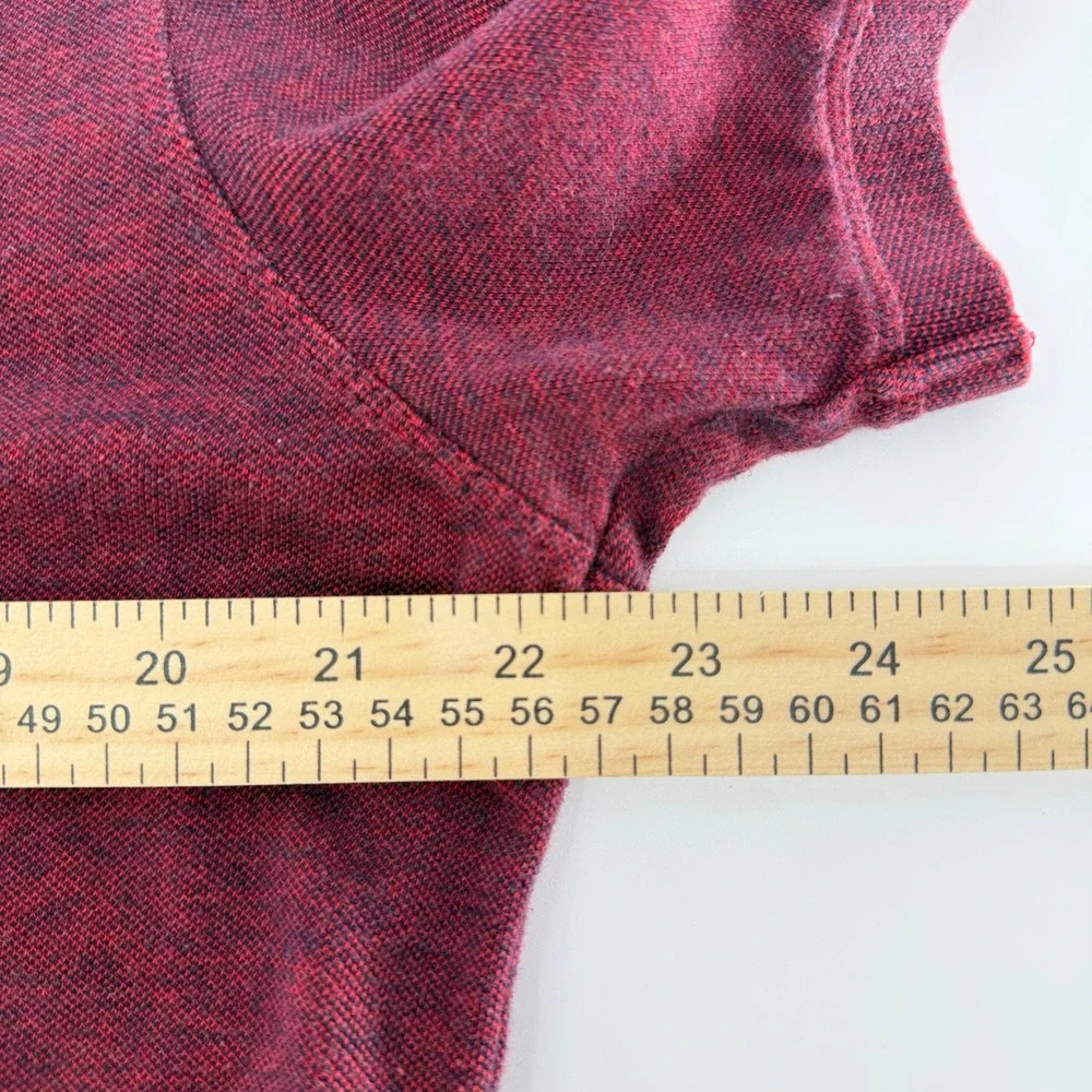 Banana Republic Polo Shirt Men's Large Burgundy Elephant Logo Cotton Pique EUC